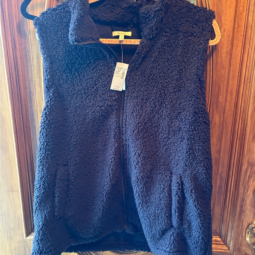 Maurices black Sherpa Vest
